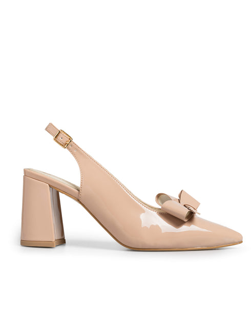 Zapatilla Nude Slingback Moño 9029